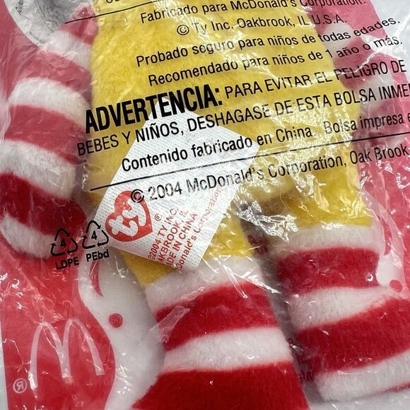 TY Teenie Beanie Babies Happy Meal Ronald McDonald Bear 25th Anniversary 2004 - Picture 3 of 5